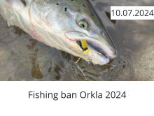 Fishing ban Orkla 2024  10.07.2024